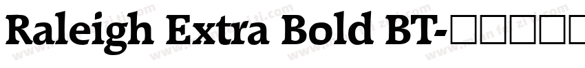 Raleigh Extra Bold BT字体转换